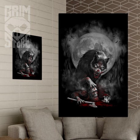 Viking with a wolf - poster Viking with a wolf - poster